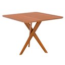 Ver imagem 1 de Mesa Jantar Quadrada 0,95 X 0,95 Cacau sem Vidro Madeira/cinamomo