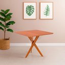 Ver imagem 3 de Mesa Jantar Quadrada 0,95 X 0,95 Cacau sem Vidro Madeira/cinamomo