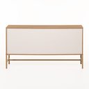 Ver mais imagens de Balcão Square 2 Portas 3 Gavetas 135 Cm X 36 Cm Tauari/dourado - Telinha Rattan