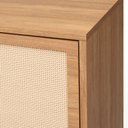 Ver imagem 5 de Balcão Square 2 Portas 3 Gavetas 100 % MDF Pés de Metal 135 cm X 36 cm Tauari/Dourado-Telinha Rattan