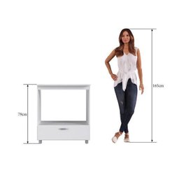 Balcão para Cooktop Até 5 Bocas e Micro-ondas Completa Móveis - 4