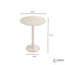Ver imagem 3 de Mesa Lateral Alta Monopé de Laca 40 Cm - Off White