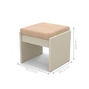 Ver imagem 2 de Banqueta pra Penteadeira ou Quarto Off White MDF com Casah