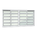 Ver imagem 1 de Janela Alumínio Elite c/Travessas 4 Folhas Moveis 120 x 150 V.Liso Branco Brimak