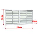 Ver imagem 4 de Janela Alumínio Elite c/Travessas 4 Folhas Moveis 120 x 150 V.Liso Branco Brimak