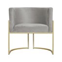 Ver imagem 2 de Poltrona Decorativa Luana Base em Metal Linho Cores - DS Estofados - Bege
