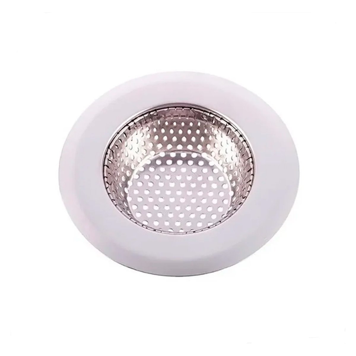 Kit 2 Ralos de Pia Borda Larga Aço Inox 11,5cm Grande Kehome - 2