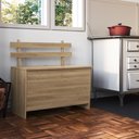 Ver imagem 2 de Baú Organizador de Madeira com Assento