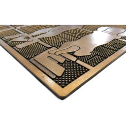 Tapete capacho de borracha 40x60 iron-3 - 3