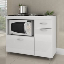 Balcão para Cooktop até 5 Bocas e Microondas Completa Móveis - 1