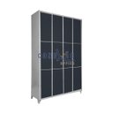 Ver imagem 1 de Armário Roupeiro Locker De Aço 12 Portas Vestiário Preto