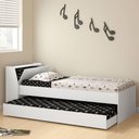 Ver imagem 2 de Quarto Solteiro Completo Guarda Roupa Cômoda Bicama 2 Colchões BB28BB120BB322COLCHOES2 3 Portas 5