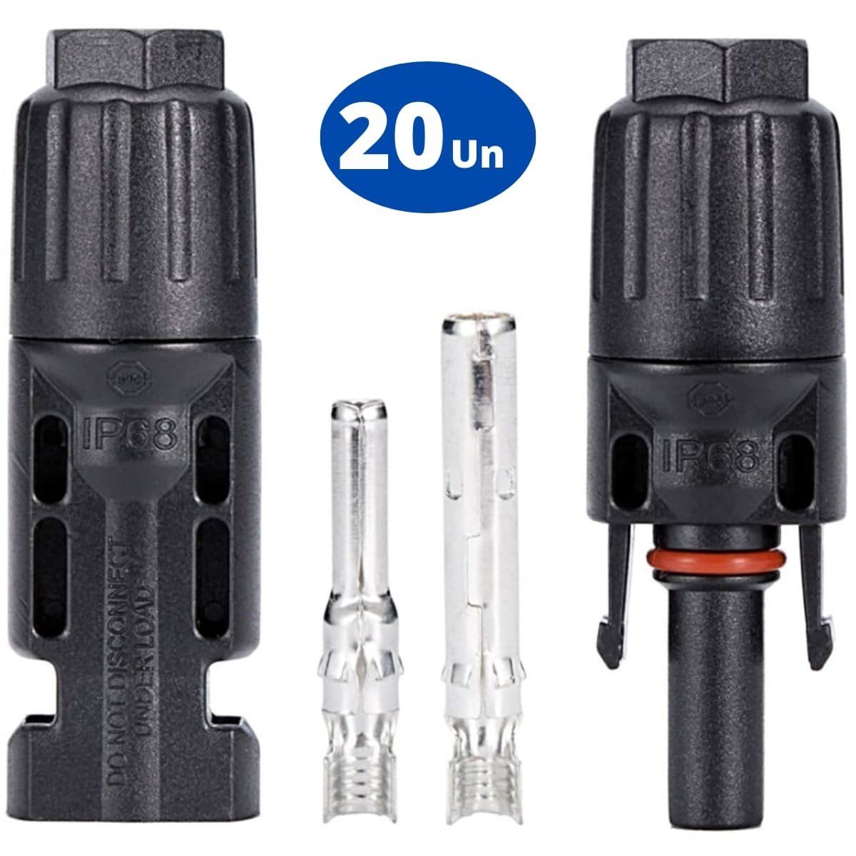 Conector Plug MC4 para Painel Cabo Solar Par Macho + Fêmea | Kaza Inteligente | Kit 20 Pares - 4