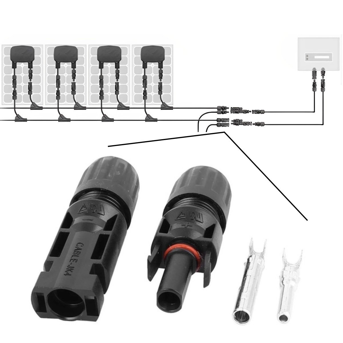 Conector Plug MC4 para Painel Cabo Solar Par Macho + Fêmea | Kaza Inteligente | Kit 20 Pares - 8