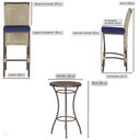Ver imagem 2 de Mesa Bistrô e 2 Banquetas Roma Marrom Corda Náutica Estofado 10 Trama Original