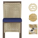 Ver imagem 3 de Mesa Bistrô e 2 Banquetas Roma Marrom Corda Náutica Estofado 10 Trama Original