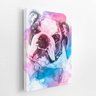 Quadro Cachorro Buldogue Inglês Canvas Aquarela 60x40cm - 2