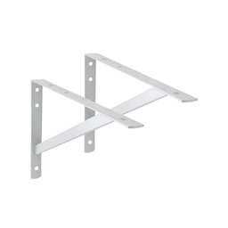 2x Suporte Mão Francesa Reforçada Branca 30cm - 1