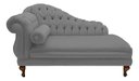 Ver imagem 2 de Recamier Divã Larissa 150cm Direito Suede:cinza/liso
