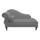 Ver imagem 2 de Recamier Divã Larissa 150cm Direito Suede:cinza/liso
