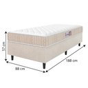 Ver imagem 5 de Cama Box Colchão Solteiro Espuma D33 New Millenium 88x57cm Branco/bege Hellen Bege/bco