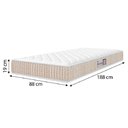 Ver imagem 4 de Cama Box Colchão Solteiro Espuma D33 New Millenium 88x57cm Branco/bege Hellen Bege/bco