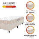 Ver imagem 3 de Cama Box Colchão Solteiro Espuma D33 New Millenium 88x57cm Branco/bege Hellen Bege/bco