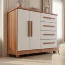 Ver imagem 1 de Cômoda 2 Portas 4 Gavetas com Sapateira Titan