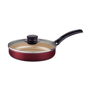 Frigideira Tramontina Turim em Alumínio Antiaderente Starflon Vermelho com Tampa de Vidro 22cm 1,7L 