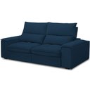 Ver imagem 1 de Sofá Retrátil Reclinável para Sala de Estar Living 210cm Nápoles F04 Veludo Azul - Lyam Decor