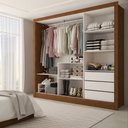 Ver imagem 2 de Guarda-roupa Casal Sophia 3 Portas 3 Gavetas com Espelho - Pm