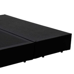 Base Box Casal Bipartido Sintético Preto 40x138x188 - 2
