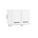 Ver imagem 2 de Armário Aéreo P/ Cozinha Bella C/ 2 Portas 80cm Branco - Bertolini