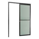 Ver imagem 1 de Porta de Correr Suspensa Vidrao Esq L.25 Preta 210x90 Brimak
