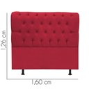 Ver imagem 3 de Cabeceira Estofada Cama Box Queen 160cm París Veludo Vermelho- Mabe Magazine