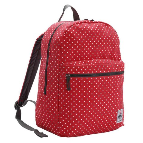 Mochila de Costas Casual Canvas Teen Bolinhas Republic Vix Vermelho Mochila de Costas Casual Canvas 