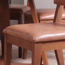 Ver imagem 5 de Conjunto de Jantar Mesa Redonda com Vidro Bennett 6 Cadeiras Ella - Natural C/ Caramelo