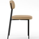 Ver imagem 6 de Cadeira Decorativa Estofada para Sala de Jantar Melina L02 Linho Bege Escuro - Lyam Decor