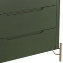 Ver imagem 5 de Cômoda para Quarto Closet Orgânica 3 Gavetas Pés Industrial Dourado Bliss I03 Musgo - Lyam Decor