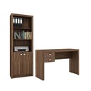 Ver imagem 1 de Escritório com Mesa e Estante Nogal - Fdecor