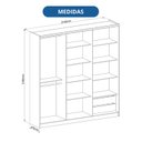 Ver imagem 4 de Guarda-Roupa 6 Portas 2 Gavetas Sonata New