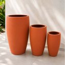 Ver imagem 3 de Vaso Fibra de Vidro Atenas P 52cm Decorativo Terracota Fosco