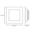 Ver imagem 2 de Painel de Led Taschibra Quadrado Lux de Embutir 24W Bivolt Preto 6500K Luz Branca