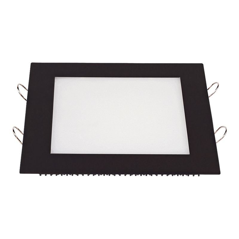 Painel de Led Taschibra Quadrado Lux de Embutir 24W Bivolt Preto 6500K Luz Branca