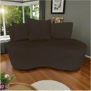 Ver imagem 1 de Namoradeira Sofá 2 Lugares Yara Orgânica Suede Marrom