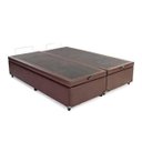 Ver imagem 3 de Cama Box Baú Queen Bipartido 158 - Bello Box Tecido Sintético Marrom