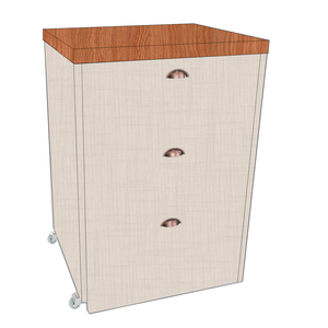 Mesa Multiuso Projeto Camarim Madeirado com Assento Estofado Cinam. /linho