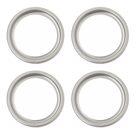 Kit C/4 Porta Grelha Ralo Redondo 15x15 Suporte Cromado Inox