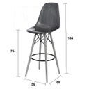 Ver imagem 4 de Banqueta Polipropileno Base Madeira Eiffel OR Design