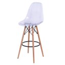 Ver imagem 1 de Banqueta Policarbonato Base Madeira Eiffel Or Design